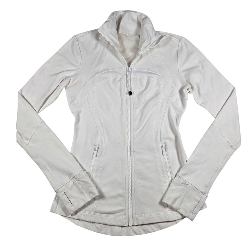 Lululemon Solid Define Full Zip AR8 White Running Performance Jacket Women's 4